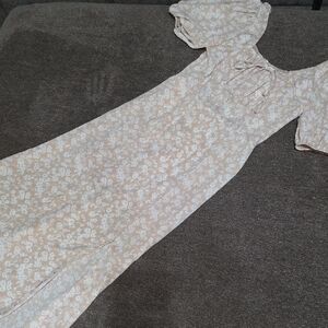 Floral Puff Sleeve Maxi Dress